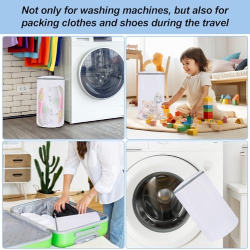 Vivifying Shoe Washing Machine Bag, 2 Pack Honeycomb Mesh Laundry Bag with Zipper for Sneakers, Running Shoes, Sock, Bras, Delicates and Toys - Image 6