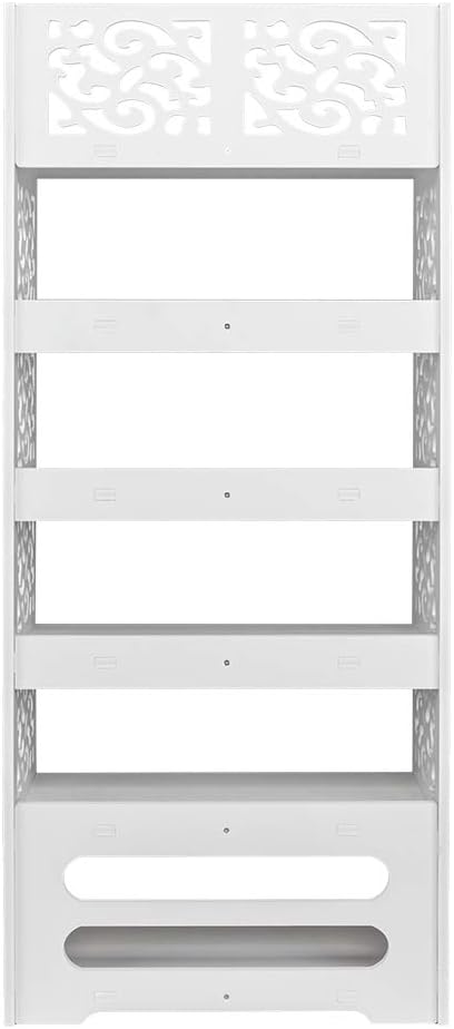6 Tier Wood-Plastic Board Shoe Racks,Narrow Vertical Shoes Rack,Freestanding Shoe Organizer Shelf,Shoe Rack Storage Organizer,with Shelves,for Closet, Entryway, Front Door Entrance, Hallway (White)