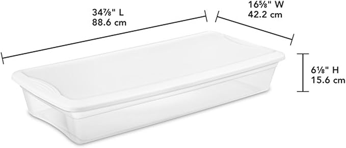 Sterilite 12-Pack 41 Quart Storage Box, Stackable Clear Plastic Bins with Snap-On Lids - Heavy-Duty Organizing Containers for Closet, Bathroom, and Office
