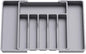 YWHWXB Silverware Drawer Organizer,Expandable Utensil Tray,Large Kitchen Drawer Organizer,Adjustable Plastic Flatware Organizer for Flatware Cutlery Spoon Knives Drawer Storage Organization (Grey)