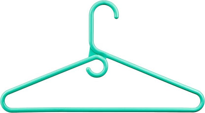 DEILSY™ Aqua Heavy Duty Hangers with Hooks for Scarves & Belts – Thick and Strong Clothes Hangers for Shirts, Jackets, Pants, and Dresses – Space-Saving Plastic Hangers – Pack of 30