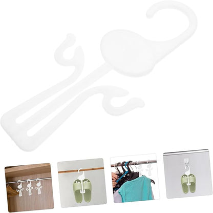 Happyyami 30Pcs Shoes Hook Drying Rack Organizer for Home Supermarket Mall Sturdy Material Multi Functional Shoes Hanging for Slippers Footwear Storage