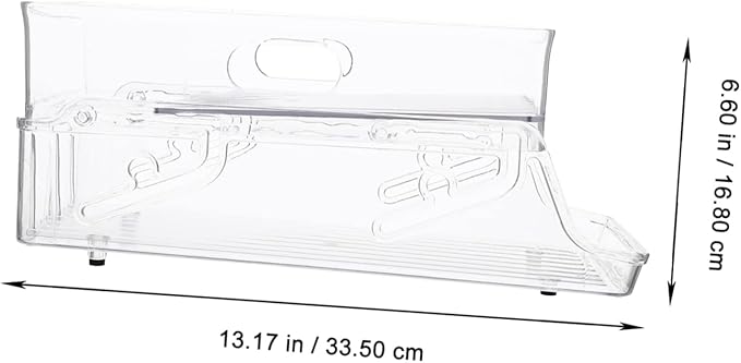 Cabilock Double Layer Rolling Soda Can Dispenser Transparent Fridge Organizer Multi-Functional Beverage Holder for Kitchen Office and Pantry Storage