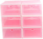 6pcs Thicken Shoe Boxes Storage Container Lids Stackable Shoe Racks for Home Office