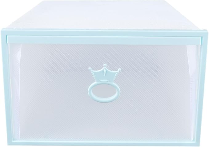 MAGICLULU Thickened Plastic Shoes Box 33x23x14cm Drawer-style Shoe Storage Container Stackable Organizer for Men and Women