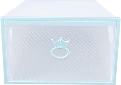 MAGICLULU Thickened Plastic Shoes Box 33x23x14cm Drawer-style Shoe Storage Container Stackable Organizer for Men and Women