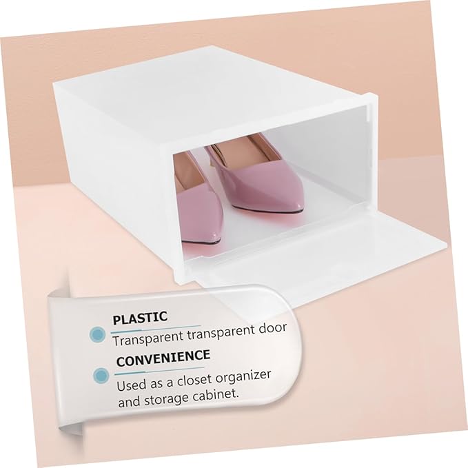 3pcs Stackable Clear Shoe Storage Box Organizer with Lid Material Foldable Design for Sneakers Boots and Accessories