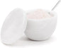 MARBLOUS KRAFTS Marble Salt Holder with Lid and Spoon 3 x 4 White Spice Jar for Kitchen Countertop, 4.7 oz, Ideal Seasonings, Sugar Bowl, and Salt Storage, gifts for mom
