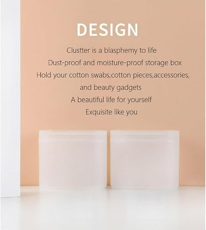 home transparent cotton pads/swabs large capacity storage box with PP(polypropylene) material, easy to use and take,beautiful design, muti-purpose, moisture-proof and dust-proof (Home)