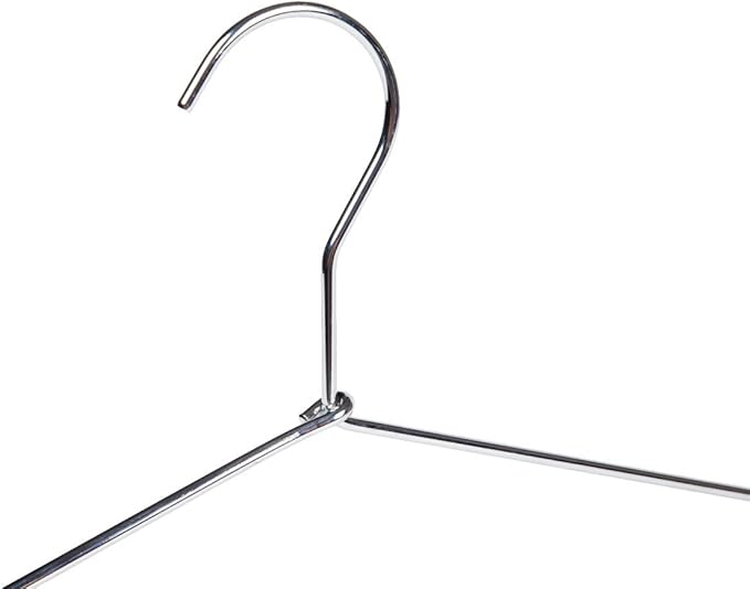 120 Quality 17-Inch Heavy-Duty Stainless Steel Clothes Hangers – 120 Pack – 4mm Thick Wire, Rust-Proof Polished Chrome, Bulk Slim Metal Hangers for Home, Retail & Storage