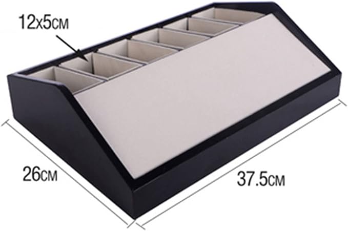 High-end Belt Storage Box,Tie Display Case, Lacquer Belt Display Rack Multi-Grid Wooden Grain Belt Box, Perfect etc