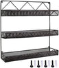 AMT 3 Tier Nail Rack, Pack Metal Wall Mount Organizer, Essential Oils Organizer, Pantry Cabinet Door Shelf Storage.Hanging Display for Spice Jars, Sauces, Cosmetic Beauty Bottles