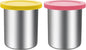 Stainless Steel Pint Containers & Lids Compatible with Ninja Creami ice Cream Maker NC500, NC501, CN501CO Delux Series– 2 Pack, 24 oz, Silicone Lids, BPA-Free, Dishwasher Safe