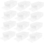 Shoe Containers 12pcs Stackable Shoe Boxes Plastic Lids Clear for Home Office Entryway Storage