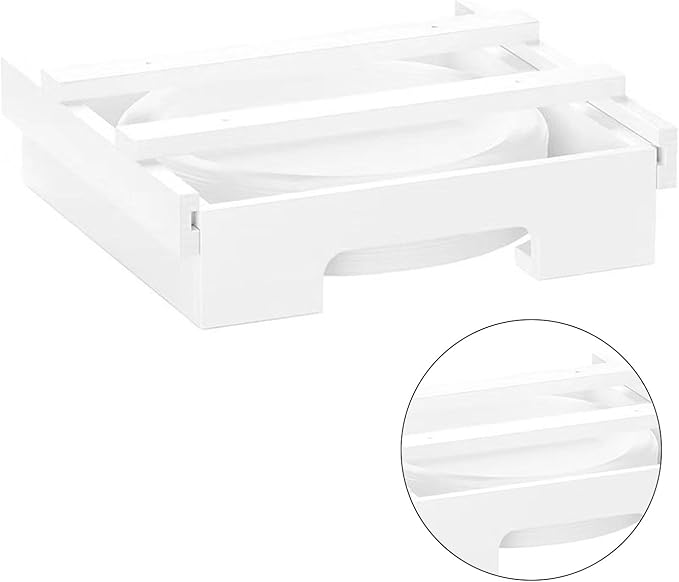 Wall Mounted Paper Plate Storage Rack Practical Under Cabinets Dish Efficient Kitchenwares Decorations