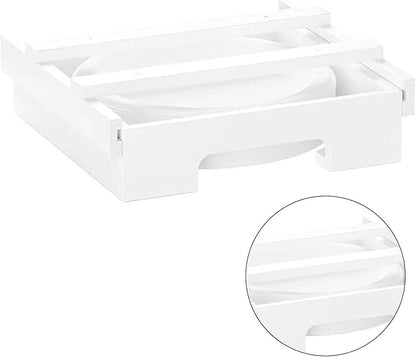 Wall Mounted Paper Plate Storage Rack Practical Under Cabinets Dish Efficient Kitchenwares Decorations