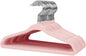 Stormix Baby Clothes Hangers 30 Pack, Kids Velvet Hangers Non-Slip, Clothes Hangers with Shoulder Notches for Toddler Children Pink
