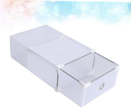 Amosfun 6pcs Shoes Storage Case Translucent Boxes Keep Shoes Clean Tidy for Dorm Home Office
