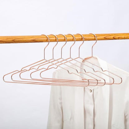 Tosnail 30 Pack 16.5" Stainless Steel Strong Wire Metal Hangers, Heavy Duty Clothes Hangers, Space Saving Closet Organizer - Rose Gold