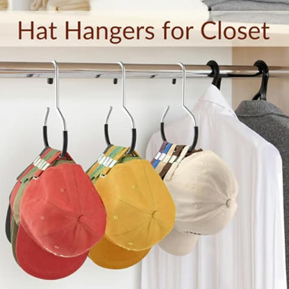 Durable Steel Hangers: Maximize Closet Space with Versatile Storage, Non-Slip Stainless Steel Clothes Rack Organizer for Hats, Ties, Scarves, Clothes (5, White)