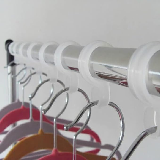 50 Pcs Plastic Windproof Hanger Hooks Clothes Hanger Buckle Clip Laundry Hanging Hooks Closet Rod Hanging Tool for Drying Rack