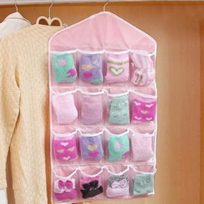 16 Pockets Hanging Bag for Shoes Accessories 75x41cm