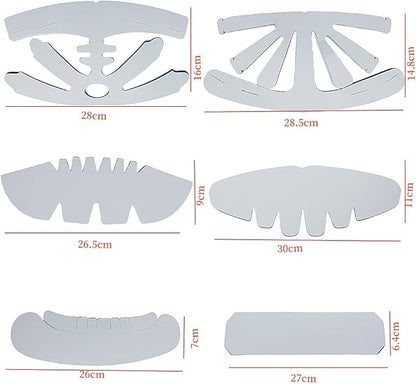 30 Pcs Baseball Caps Inserts Shapers, 6 Design Cardboard Hat Support Brim Holder Universal Cap Inner Liner for Home Store Display Stand,White
