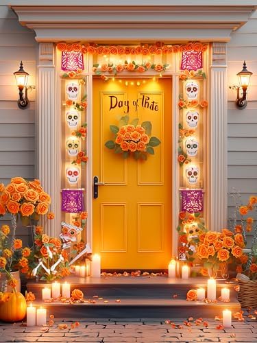 InnoGear Artificial Flowers, 50 Pcs Orange Rose Foam Fake Roses Bulk with Stems for Autumn Fall Decoration DIY Wedding Bouquets Centerpieces Bridal Shower Party Christmas Tree - Image 4