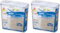 LOCK & LOCK Easy Essentials Food lids (flip-top) / Pantry Storage/Airtight containers, BPA Free, top-16.5 Cup-for Cereal, Clear (Pack of 2)