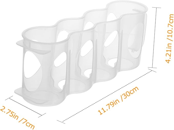 SHOWERORO Refrigerator Crisper Storage Box 2-Pack Clear Plastic can Organizer with Handle Fridge Caddy for Beverage and Kitchen Seasoning Storage