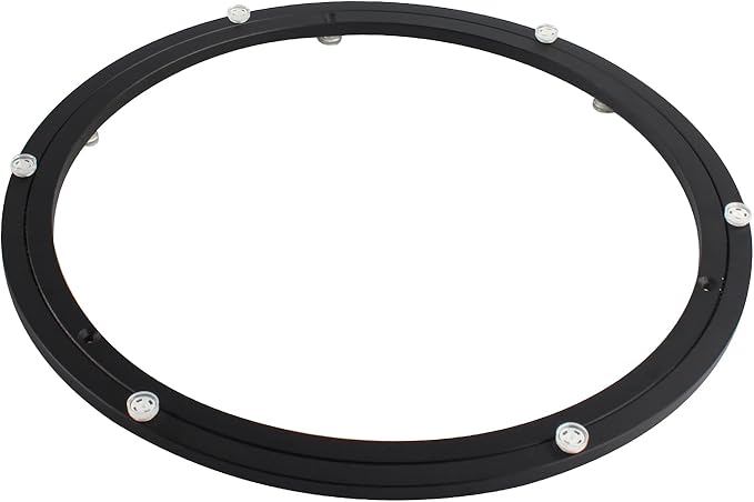 TamBee 16 Inch Lazy Susan Hardware Heavy Duty Metal Rotating Hardware Large Turntable Bearing Ring Lazy Susan Kit Parts Mechanism for Puzzle Board, Dining Tables(Base Only, Black)