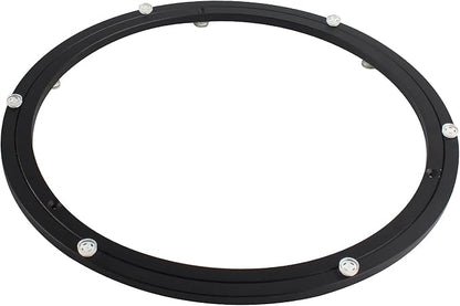 TamBee 16 Inch Lazy Susan Hardware Heavy Duty Metal Rotating Hardware Large Turntable Bearing Ring Lazy Susan Kit Parts Mechanism for Puzzle Board, Dining Tables(Base Only, Black)