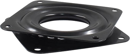 Hordion 2 Pcs 3 Inch Lazy Susan Turntable Bearings, Square Rotating Plate Lazy Susan Hardware Heavy Duty Swivel Plate for Kitchen Dining Table Makeup Holder, Black