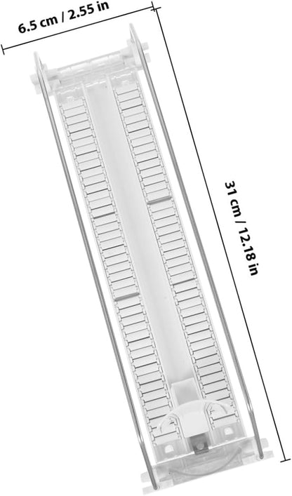 Cabilock Abs Material Drink Organizer Smooth Glide Pusher Drink Dispenser for Fridge