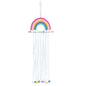 Rainbow Tassels Hair Bows Holder Hanging Baby Hair Accessories Storage Headband Holder Hair Clips Organizer Rainbow Hairpins Hanger Wall Hanging Rainbow Decoration