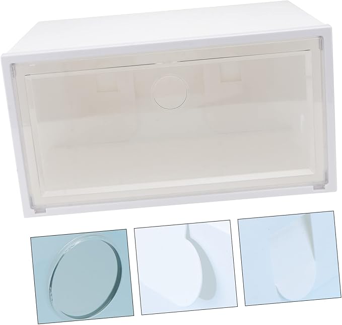 PRETYZOOM 1pc Plastic Shoes Storage Box Side Opening to Clean Organizer for Sneakers Stackable Design for Home Shoe Storage