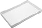 Jiozermi 8.03" Countertop and Bathroom Vanity Tray, Plastic Vanity Sink Tray Rectangle Soap Tray Kitchen Sink Tray Bathroom Tray for Lotion Bottles Perfume Jewelry Candle Key Ring(White)