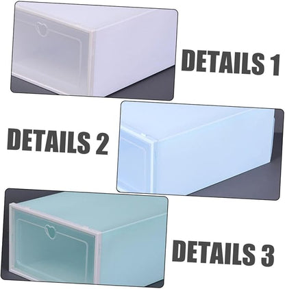 4pcs Sneaker Containers Disassembled Storage Boxes over The Door Shoe Storage Organizer