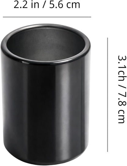 Stainless Steel Cocktail Pick Holder – Mini Black Minimalist Metal Utensil Holder for Fruit Forks & Toothpicks, Coffee Spoon Holder for Home Bar & Espresso Station