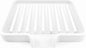 Silicone Soap Dish Tray and Sponge Holder with Drain Chute, Rectangular, Kitchen and Bathroom Sink Organizer (White, 5.2"x4" (Set of 2), 7.2 Ounces)