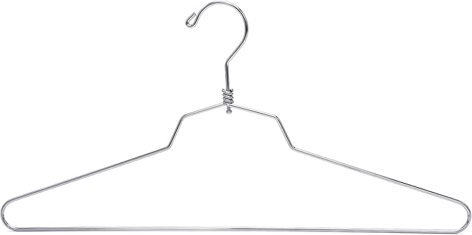 16" Quality Metal Hangers, 120-Pack, Swivel Hook, Stainless Steel Heavy Duty Wire Clothes Hangers, Heavy-Duty Clothes, Jacket, Shirt, Pants, Suit Hangers