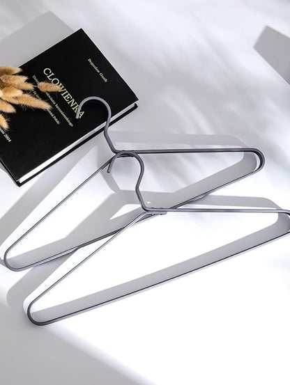 Premium Matte Titanium Gray Aluminum Coat Hangers 90 Piece Set, 16.5” Extra Smooth & Durable Metal Shirt Dress Hanger,Aluminum Alloy Hanger,Clothing Support,Clothing Hang