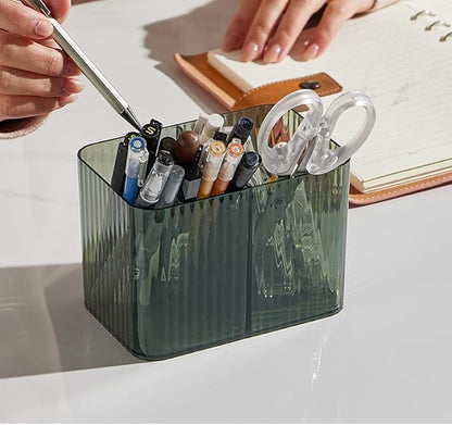 Qtip Fashion Clear Dispenser, Apothecary Box Acrylic Organizer for Q-tips, Cotton Swabs, Cotton Rounds - Green