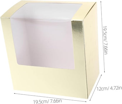2pcs Square Hat Box with Window Clear Display Case for Baseball Caps Versatile Hat Holder for Home Travel
