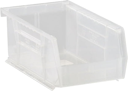 Hudson Exchange 7-1/2" x 4" x 3" (24 Pack) Plastic Stackable Storage Bin and Hanging Container, Clear