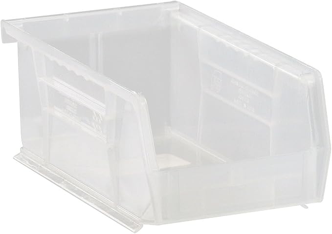 Hudson Exchange 7-1/2" x 4" x 3" Plastic Stackable Storage Bin and Hanging Container (Clear, 1 Pack)