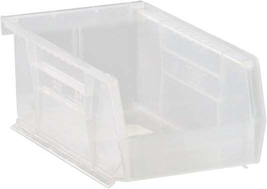 Hudson Exchange 7-1/2" x 4" x 3" Plastic Stackable Storage Bin and Hanging Container (Clear, 1 Pack)
