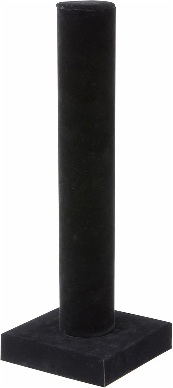 Plymor Black Velvet Vertical Bracelet Display Stand, 4.625" W x 13" H