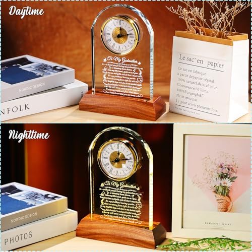 Arikyrist Godmother Gifts from Godchild Glass Clock on Birthday Mothers Day - Image 5