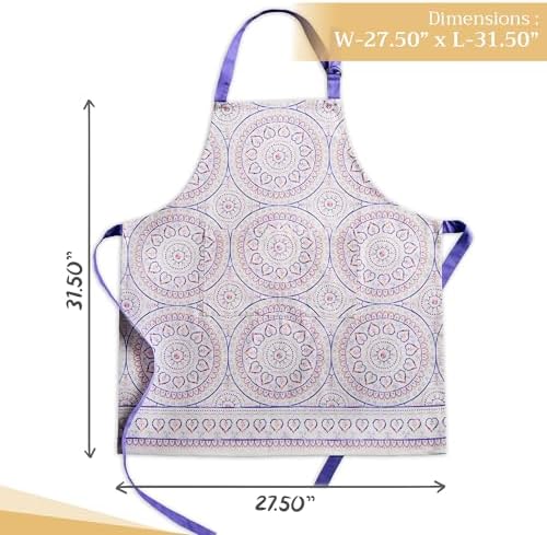 Maison d' Hermine Aprons for women with Pocket 100% Cotton (27.50"x31.50") - Image 4